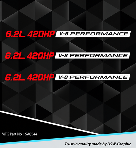 LS3 Style 6.2L 420HP V8 Performance — Adesivo in vinile (cofano) per Chevrolet Camaro SS, RS