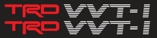 Decalcomanie per adesivi in ​​vinile TRD VVTI Doch - VVTI TRD - SET di 2