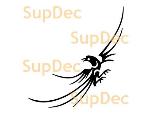 Adesivo per bagno con finestra in vinile con uccelli, adesivo rimovibile n. 2
