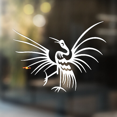 Adesivo Universale in Vinile Stile Tribal Crane