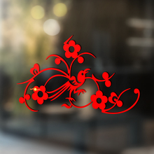 Adesivo Universale in Vinile Uccelli e Fiori_3