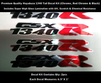 1340 R Decal Hayabusa Kit 2pz GSXR Cromo Nero Rosso Cromo 6.5