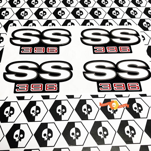 Adesivo Vinile Laterale con Logo SS 396 per Chevrolet Camaro SS