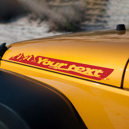 Adesivo in vinile personalizzato per cofano laterale Montagne per Jeep Wrangler JK Renegade