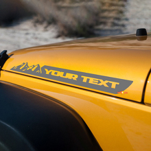 Adesivo Vinyl Laterale Personalizzato Testo Montagne Cofano per Jeep Renegade JK 2