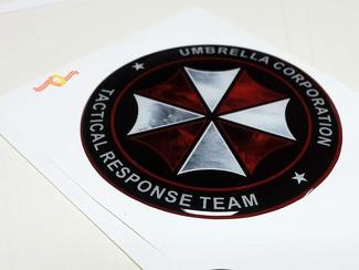 Umbrella Corp Tactical Response Team Domeed Badge Emblem Resin Decal Sticker