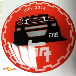 TEQ Toyota FJ Cruiser Domed Badge Emblem Resin Decal Sticker rosso