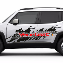 Jeep Renegade Side Splash Tire Tracks Logo Graphic Vinyl Decal Sticker 2 colori 3