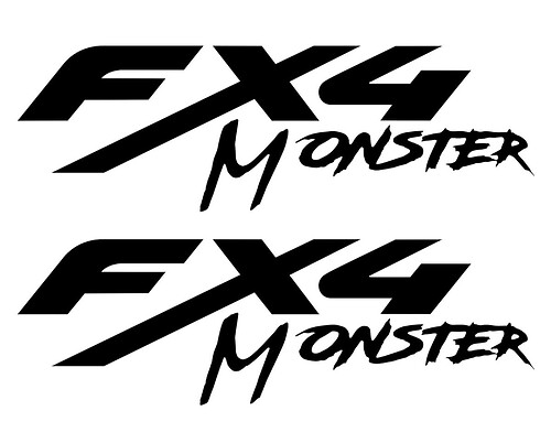 Adesivo in vinile sul lato del comodino FX4 Monster per FORD TRUCK
