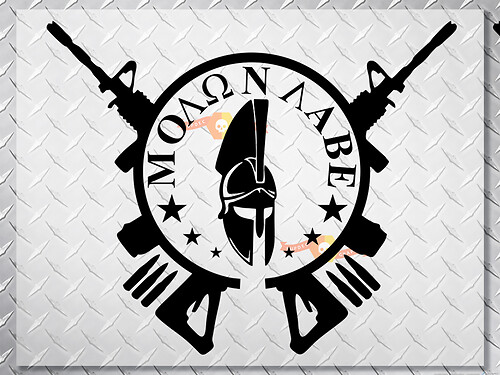 Adesivo in Vinile Cappuccio Elmo Spartano Molon Labe per Jeep Wrangler