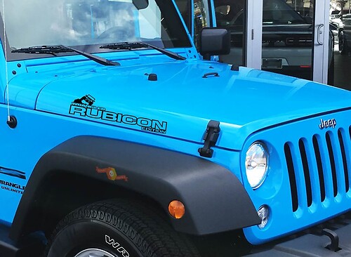 Coppia adesivi per cofano Jeep Wrangler Off Road Edition in vinile, decalcomanie Rubicon
