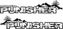 Coppia Jeep Wrangler Punisher con bussola Vinile adesivi per cofano Decalcomanie TJ JK YJ
 3