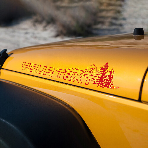 Coppia decalcomanie per adesivi per cofano in vinile Jeep Wrangler Renegade Off Road
