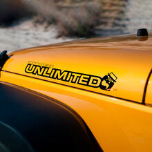 Testo personalizzato Adesivi in vinile Cofano Jeep Off Road Unlimited Decalcomania Grafica 2 per Jeep Wrangler Unlimited 3