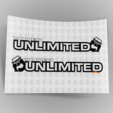 Testo personalizzato Adesivi in vinile Cofano Jeep Off Road Unlimited Decalcomania Grafica 2 per Jeep Wrangler Unlimited 4