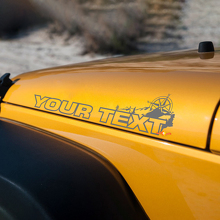 Coppia adesivi per cofano Jeep Wrangler Rubicon in vinile, decalcomanie illimitate o testo personalizzato
 2