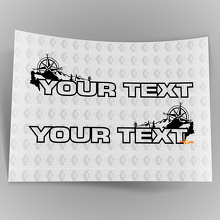 Coppia adesivi per cofano Jeep Wrangler Rubicon in vinile, decalcomanie illimitate o testo personalizzato
 4