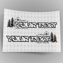 Adesivi Personalizzati in Vinile con Testo Bussola Foresta per Cofano Jeep Wrangler Unlimited 4