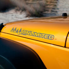 Testo personalizzato Adesivi in vinile per cofano Unlimited Forest Off Road 2 per Jeep Wrangler Unlimited 2