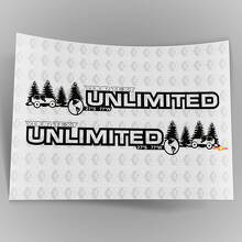 Testo personalizzato Adesivi in vinile per cofano Unlimited Forest Off Road 2 per Jeep Wrangler Unlimited 4
