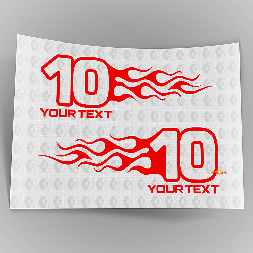 Mopar Dodge Chrysler Jeep Flame Style Logo Adesivi per decalcomanie per auto destra e sinistra