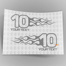 Mopar Dodge Chrysler Jeep Flame Style Logo Adesivi per decalcomanie per auto destra e sinistra 2