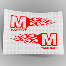 Mopar Dodge Chrysler Jeep Flame Style Logo Adesivi per decalcomanie per auto destra e sinistra 4