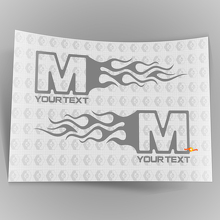 Mopar Dodge Chrysler Jeep Flame Style Logo Adesivi per decalcomanie per auto destra e sinistra 5