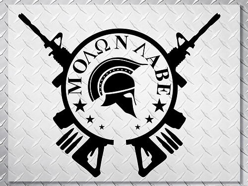 Spartan Molon Labe US HASCHI SATHE DICALLO VINYL DECAL MAE WRANGLER 1

