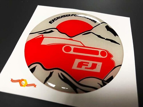 Distintivo Universale Silhouette FJ Cruiser per Toyota FJ Cruiser