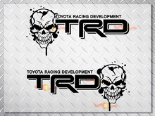 Toyota Racing Development TRD Skull 4X4 lato letto adesivi decalcomanie grafiche 2