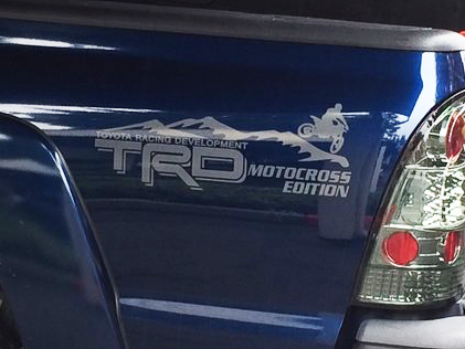 Toyota Racing Development TRD Motocross Edition 4X4 adesivi per decalcomanie grafiche sul lato del letto