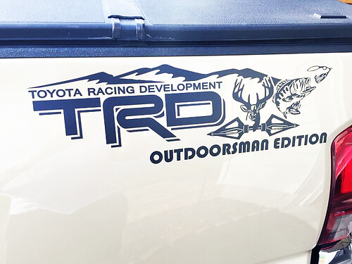 Toyota Racing Development TRD Outdoorsman Edition 4X4 adesivi per decalcomanie grafiche sul lato del letto