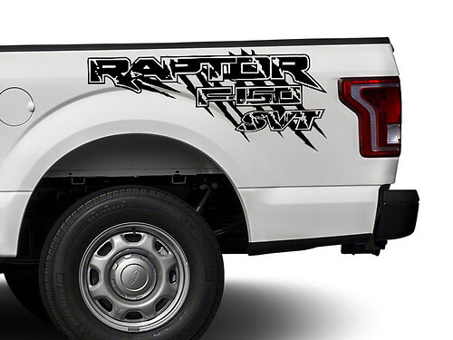 Ford Raptor F150 F 150 SVT invecchiato grunge 4X4 lato letto adesivi decalcomanie grafiche
