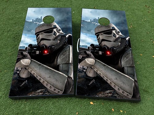 Stormtrooper Cornhole Board Board Game Decal Decal Wraps con laminato
