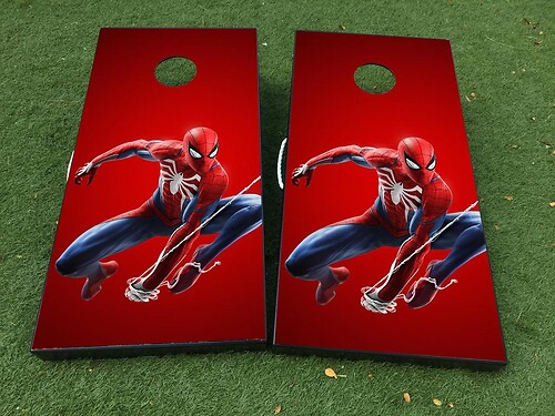 Spider-Man Cornhole Gioco da tavolo Adesivo Decalcomania INVOLUCRO IN VINILE con LAMINATO

