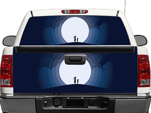 Adesivo in Vinile per Finestrino Posteriore o Portellone Cartoon Rick and Morty per Pick-up, SUV