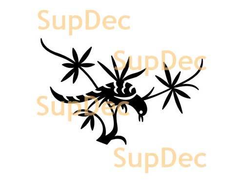 Adesivo per bagno con finestra in vinile con uccelli, adesivo rimovibile #13
