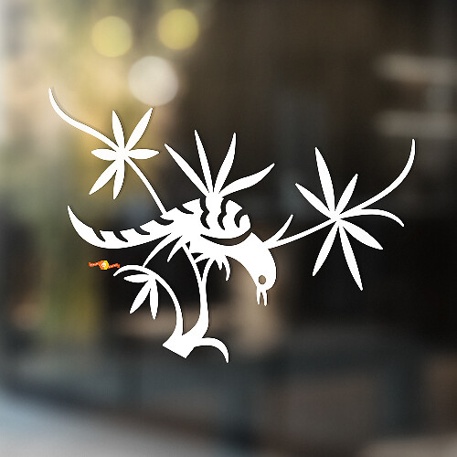 Adesivo in Vinile Universale Parrot on Branch