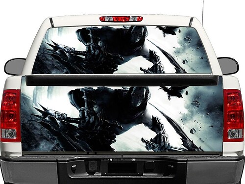 Adesivo in vinile Death Darksiders per finestrino posteriore o portellone per pick-up e SUV
