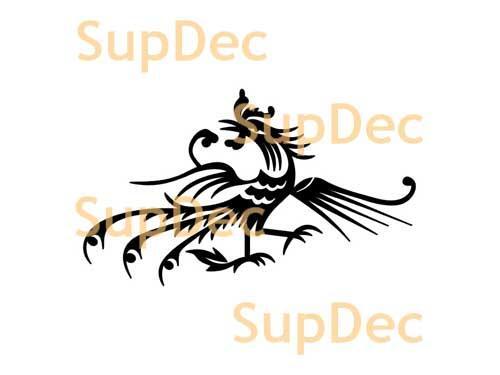 Adesivo da parete del bagno della finestra dell'arte del vinile dell'uccello rimovibile #14
