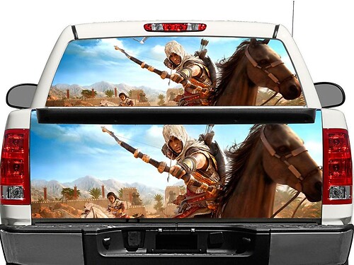 Assassins Creed Origins Adesivo in Vinile per Finestrino Posteriore o Portellone per Pick-up e SUV