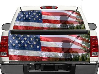 US USA Americani Veterani militari Lunotto posteriore O portellone posteriore Decal Sticker Pick-up Truck SUV Car
