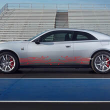 Adesivo Vinile Laterale Stile Microchip per Dodge Charger Electric 2024+_3