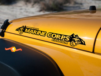 Decalcomanie per cappa Marine Corps Mountains Edition per cappe Jeep Wrangler