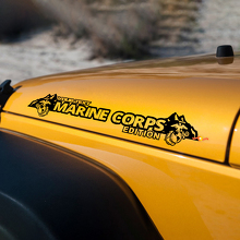Decalcomanie per adesivi per cofano Marine Corps Mountains Edition per cappe Jeep Wrangler
 3