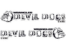 DEVIL DOG ​​edizione bulldog Devil Dogs USMC Adesivi per cofano Decalcomanie per cappe Jeep Wrangler
 2