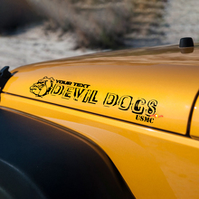 DEVIL DOG ​​edizione bulldog Devil Dogs USMC Adesivi per cofano Decalcomanie per cappe Jeep Wrangler
 3