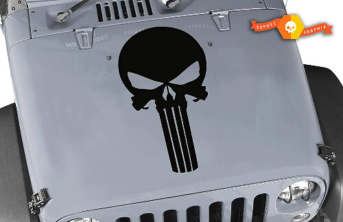 Adesivo in Vinile con Logo Teschio Punisher per Jeep Wrangler