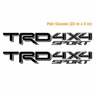 Toyota TRD 4X4 sport 2016 2017 Tacoma Tundra Truck Coppia Decalcomanie 2 Decal Vinyl S1